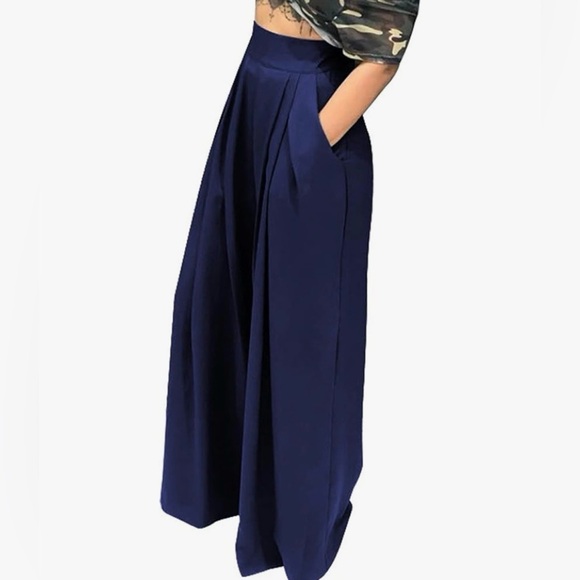 Madewell Pants - Madewell palazzo Blue Wide-Leg Pants 6